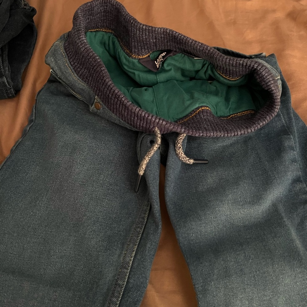 Three pair of size 8 boys lined jeans from Lands’ End… Washed and never worn…